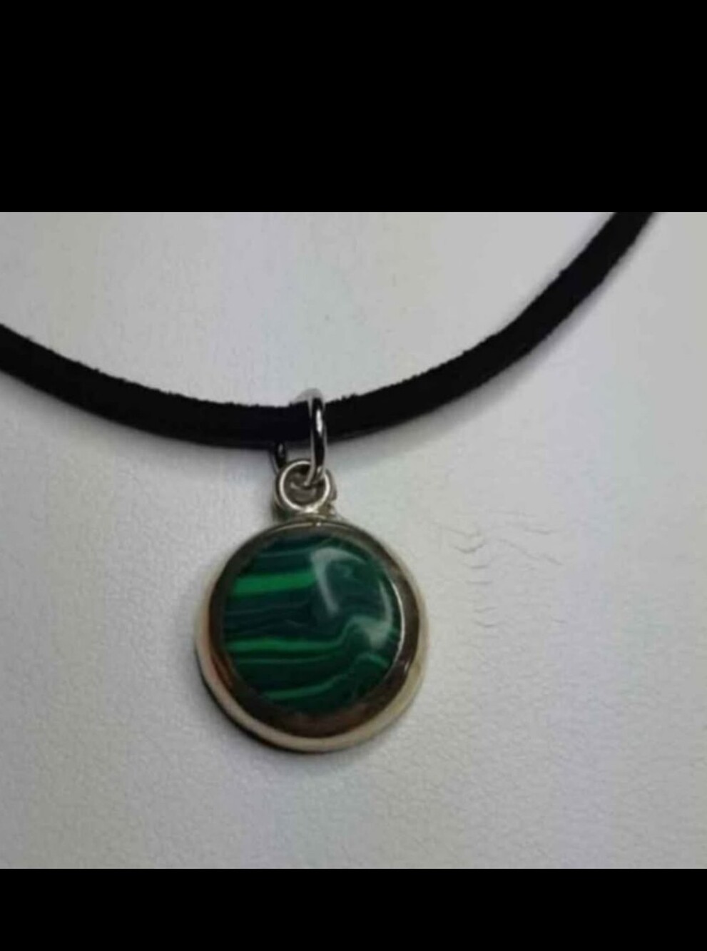 Sterling Silver Malachite Necklace